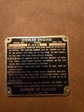 Kohler engine plates for sale  Iron Mountain