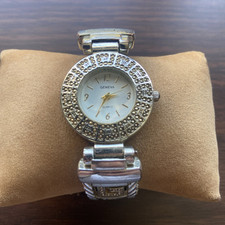 Relógio Feminino Genebra Tom Prata Ouro Branco Bracelete - Nova Bateria comprar usado  Enviando para Brazil