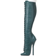 Usado, Botas de balé 7" salto alto biqueira pontiaguda com cadarço joelho-alto tamanho 36-46 comprar usado  Enviando para Brazil