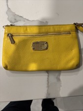 Carteira feminina Michael Kors MK amarela pulseira bolsa moeda comprar usado  Enviando para Brazil