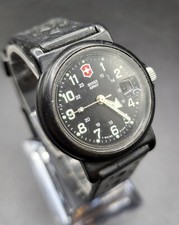 1993 Swiss Army Unissex Preto Analógico 30mm Relógio de Quartzo 30m WR Nova Bateria comprar usado  Enviando para Brazil