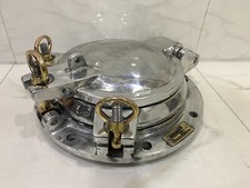 Janela de vigia lateral marinha vintage de alumínio com chave de latão comprar usado  Enviando para Brazil