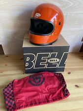 Casco de motocicleta Bell Star 120 naranja/rojo vintage años 70 TALLA 7 1/2 segunda mano  Embacar hacia Argentina