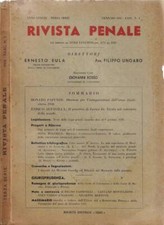 Rivista penale anno usato  Italia