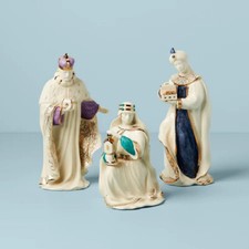 Lenox China PRIMEIRA BÊNÇÃO NATIVIDADE - Três Reis Natal 3 peças Estatueta - N/O comprar usado  Enviando para Brazil