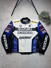 Jaqueta de couro sintético Suzuki motocicleta corrida motociclista masculina GG comprar usado  Enviando para Brazil