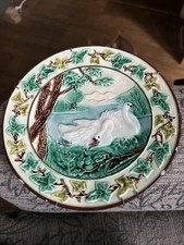 Majolica wall plate for sale  WIGAN