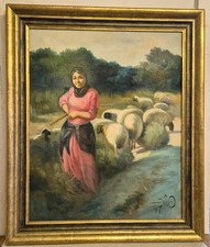 Vintage framed oil for sale  WALLINGTON