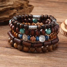 Conjunto de pulseira de contas de madeira Boho 5 peças – tribal, natural e feita à mão comprar usado Conjunto de pulseira de contas de madeira Boho 5 peças – tribal, natural e feita à mão comprar usado  Enviando para Brazil