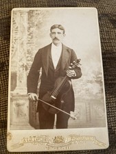 Cartão de gabinete vitoriano foto homem com viola - Taylor, Manchester comprar usado  Enviando para Brazil