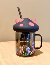 2022 Starbucks Halloween copo de cogumelo preto copo de vidro de pedreiro 18 oz/525 ml, usado comprar usado  Enviando para Brazil
