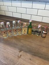 Usado, Vintage Álcool Vodka Uísque Mini Vidro Em Relevo Garrafa Vazia Carimbo Fiscal Lote 9 comprar usado  Enviando para Brazil