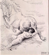 Ancien dessin original d'occasion  Meaux