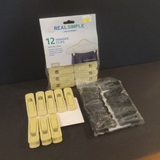 Usado, REAL SIMPLE SOLUTIONS Pacote de 12 Clipes de Cabide + Mais Caixa Aberta Cor Pedra NOVO comprar usado  Enviando para Brazil