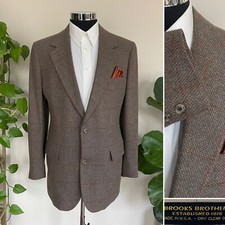 Casaco esportivo Brooks Brothers masculino blazer de tweed marrom de dois botões cabelo de camelo 42L comprar usado Casaco esportivo Brooks Brothers masculino blazer de tweed marrom de dois botões cabelo de camelo 42L comprar usado  Enviando para Brazil