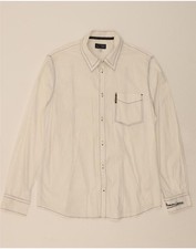 Camisa masculina ARMANI JEANS grande algodão branco BR11 comprar usado  Enviando para Brazil