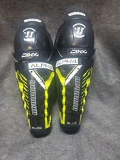 Protetor de joelho Warrior Alpha Dx4 Alpha Sr 15"38 cm canela acolchoada hóquei preto amarelo comprar usado  Enviando para Brazil