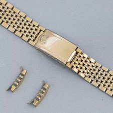 Pulseira de ouro vintage OMEGA 1037 18mm contas de arroz com 556 elos finais comprar usado  Enviando para Brazil