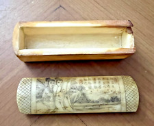 Porta-carimbo antigo chinês feito à mão com osso scrimshawed (Leia a descrição) comprar usado  Enviando para Brazil