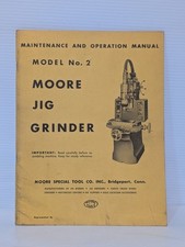 Moore Tools Modelo No. Manual de mantenimiento y operación de amoladora de 2 plantillas segunda mano  Embacar hacia Mexico