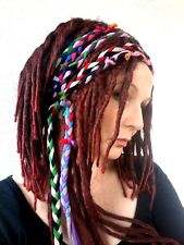 Usado, Faixa de cabeça Dreadlock envoltório de cabeça cigana cachecol colar trançado faixa de cabeça turbante envoltório comprar usado  Enviando para Brazil