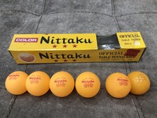Usado, Bolas de pingue-pongue de tênis de mesa vintage Japão NITTAKU NIPPON TAKKYU 3 ESTRELAS (6) RARAS comprar usado  Enviando para Brazil