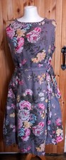 Grey linen floral for sale  WREXHAM