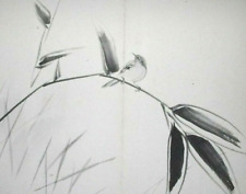 Pintura japonesa de bambu vintage original pincel Zen Gado obra de arte comprar usado  Enviando para Brazil