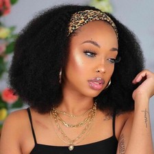 Peruca faixa de cabeça cabelo humano afro perucas de cabelo humano encaracolado feminino cabelo brasileiro comprar usado  Enviando para Brazil