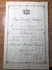 Diploma capitano bersaglieri usato  Imola