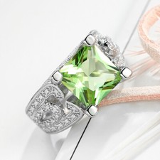Anel feminino estilo europeu quadrado verde maçã pedras peridoto prata maciça tamanho 6-10 comprar usado Anel feminino estilo europeu quadrado verde maçã pedras peridoto prata maciça tamanho 6-10 comprar usado  Enviando para Brazil