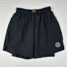 Shorts masculino SKINS Compression Series 3 médio atlético corrida ciclismo preto comprar usado  Enviando para Brazil