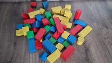 Holzbausteine stk bunte gebraucht kaufen  Tiefenbronn