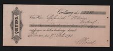 Deusen quittung 1893 gebraucht kaufen  Leipzig