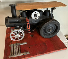 Arte popular vintage estilo 1880 trator a vapor motor madeira metal conjunto americano comprar usado  Enviando para Brazil