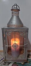 Suporte de vela filigrana arte trabalho sistema de porta lanterna grande 48cm 2kg vintage org comprar usado  Enviando para Brazil