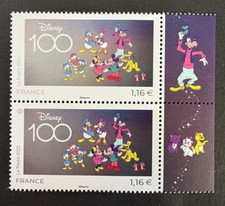 Timbre France 2023 YT 5713 100 ans Walt Disney Company paire marge comprar usado  Enviando para Brazil