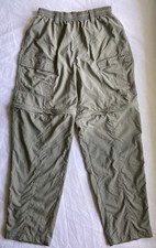 Calça Columbia PFG masculina grande verde com zíper pesca conversível 32 3/4 pol. costura interna, usado comprar usado  Enviando para Brazil