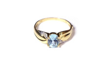 Bague topaze diamants d'occasion  Paris IV