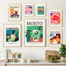 Usado, Cocktail Tela Poster Frameless Retrò Arredo Casa Muro Art Cibo Drink Stampa Pict comprar usado  Enviando para Brazil