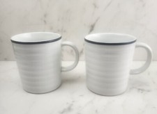 Caixa e cano ROLETA branco azul marinho faixa acabamento canecas copo porcelana-conjunto 2-EUC comprar usado  Enviando para Brazil