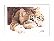 Reproduction aquarelle chat d'occasion  Herrlisheim-près-Colmar
