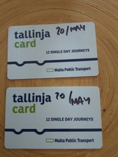 Malta tallinja card for sale  GRAVESEND