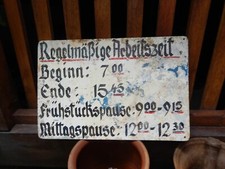 Altes aluminiumschild angabe gebraucht kaufen  Ronneburg