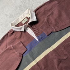 Camisa polo masculina de rugby vintage LL Bean grande outono marrom hera feita nos EUA anos 80 e 90 comprar usado  Enviando para Brazil