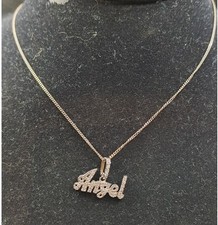 Silver angel pendant for sale  DARTFORD