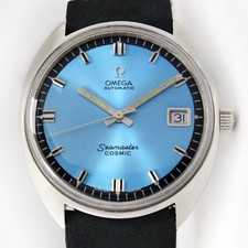 Vintage Omega Seamaster Cosmic Relógio Masculino Data Automática Sunburst Mostrador Azul C.1968 comprar usado  Enviando para Brazil
