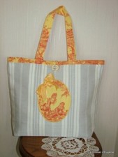 Sac rayures toile d'occasion  Moulins-la-Marche