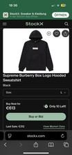 Supreme buerberry hoodie gebraucht kaufen  Frankfurt am Main