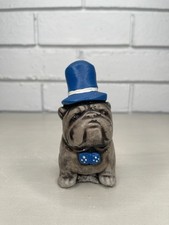 Estatueta Churchill Bulldog Inglês Top Hat & Bow Tie Stone ornamento de jardim pequeno comprar usado  Enviando para Brazil